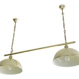 Large double vintage brass pendant light from the 60s