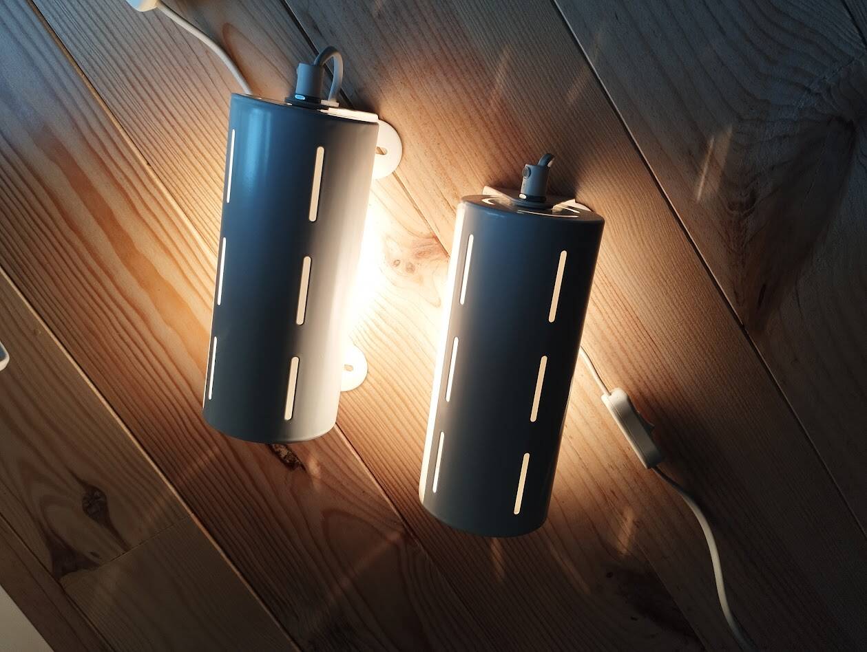 Duo d’appliques SMYG – IKEA Modèle Typ V1013 – design années 2000 – écru