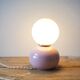Ceramic lamp in pink and opaline