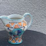 Glazed ceramic jug pottery Orvieto made in italy vintage