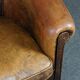 Fauteuil club en cuir de mouton