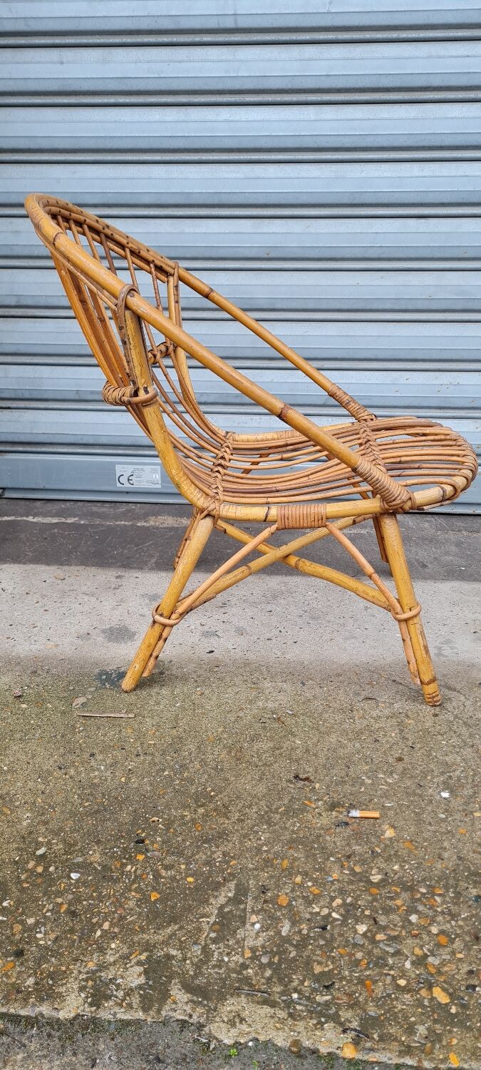 Rattan armchair 1960