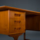 Danish teak desk by Gunnar Nielsen for Tibergaard 1960s