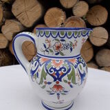 Decorated earthenware pitcher