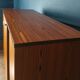 2-door sliding furniture in the style of F. Knoll, veneered teak.