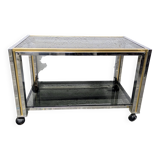 Vintage coffee table on wheels