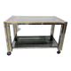 Vintage coffee table on wheels