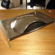 Glass and steel vase, circa 1970