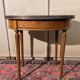 Louis XVI style bouillotte table in light wood and marquetry.