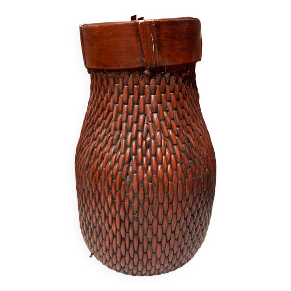 Jarre en osier teinté en rouge — Beyit