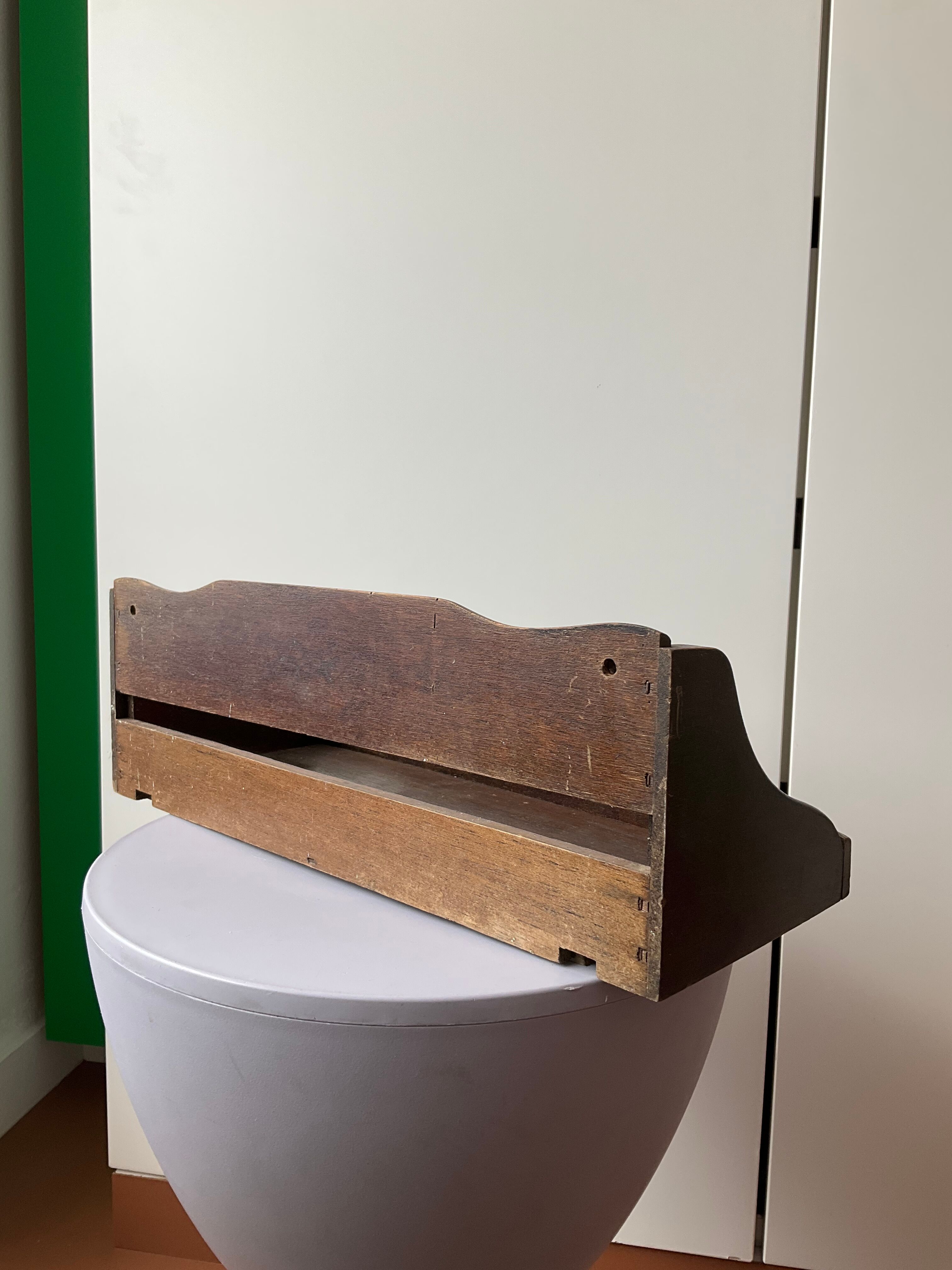 Old wooden shelf