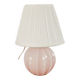 Facetted pink opaline table lamp, Art Deco, 1930.