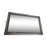 Art Deco mirror in silver wood 30/40 years