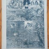 Old geographical map of Europe Larousse