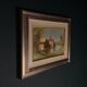 Peinture à l'huile de paysage originale, Italie années 1960, signée, encadrée