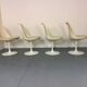 4 Mid-Century Modernist Space Age Tulip Chairs by Eero Saarinen Knoll, 1960s