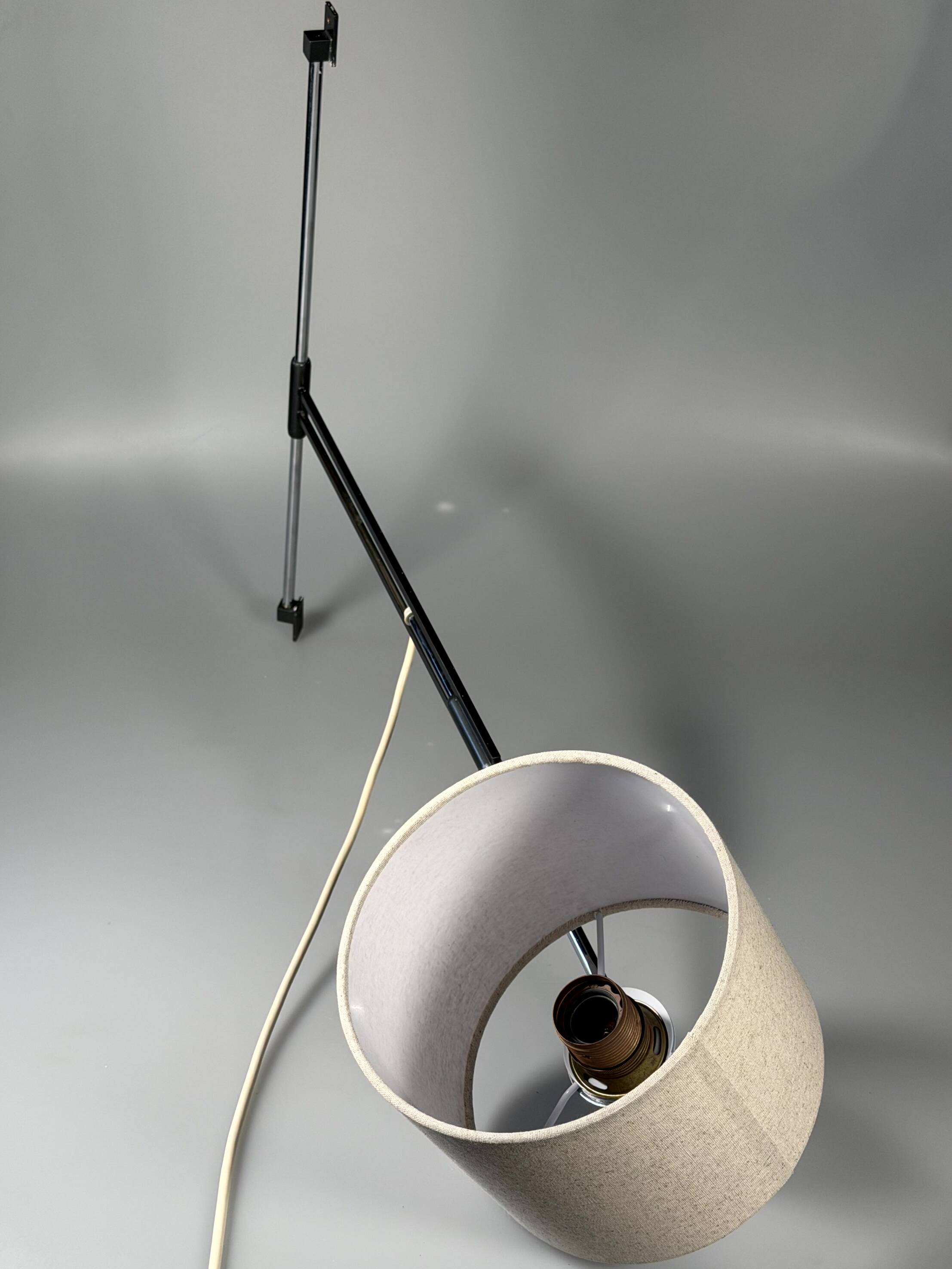 60s 70s Wall Light Wall Sconce Extendable Metal Chrome Mid Century Design