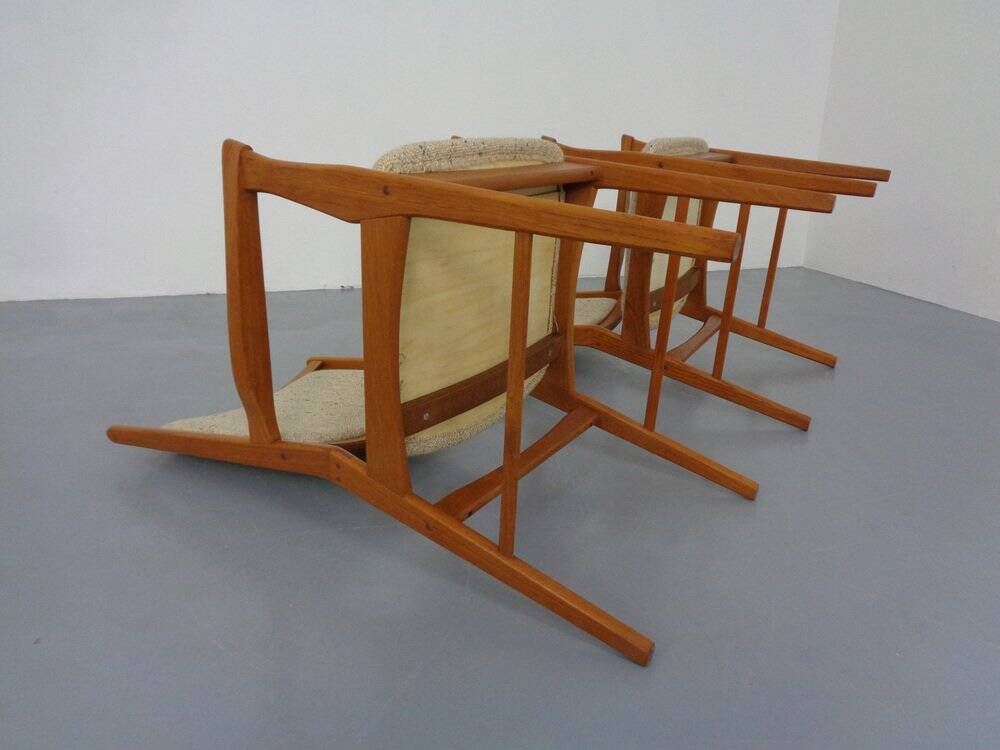 Set of Vintage Danish Teak Dining Armchairs, 1960s