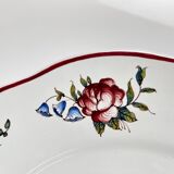 Hand-painted cake plate with rose motif, circa 1960/70