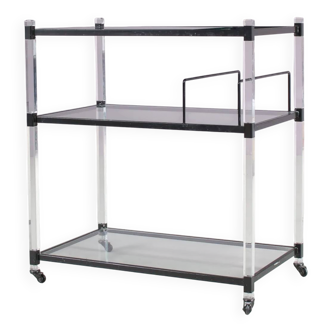 1960s metal with glass trolley from Germany