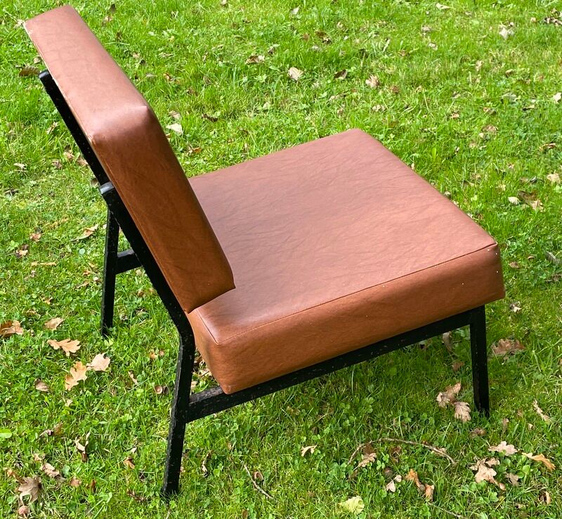 Vintage drivers, Armchair, Metalor French manufacture set of 4