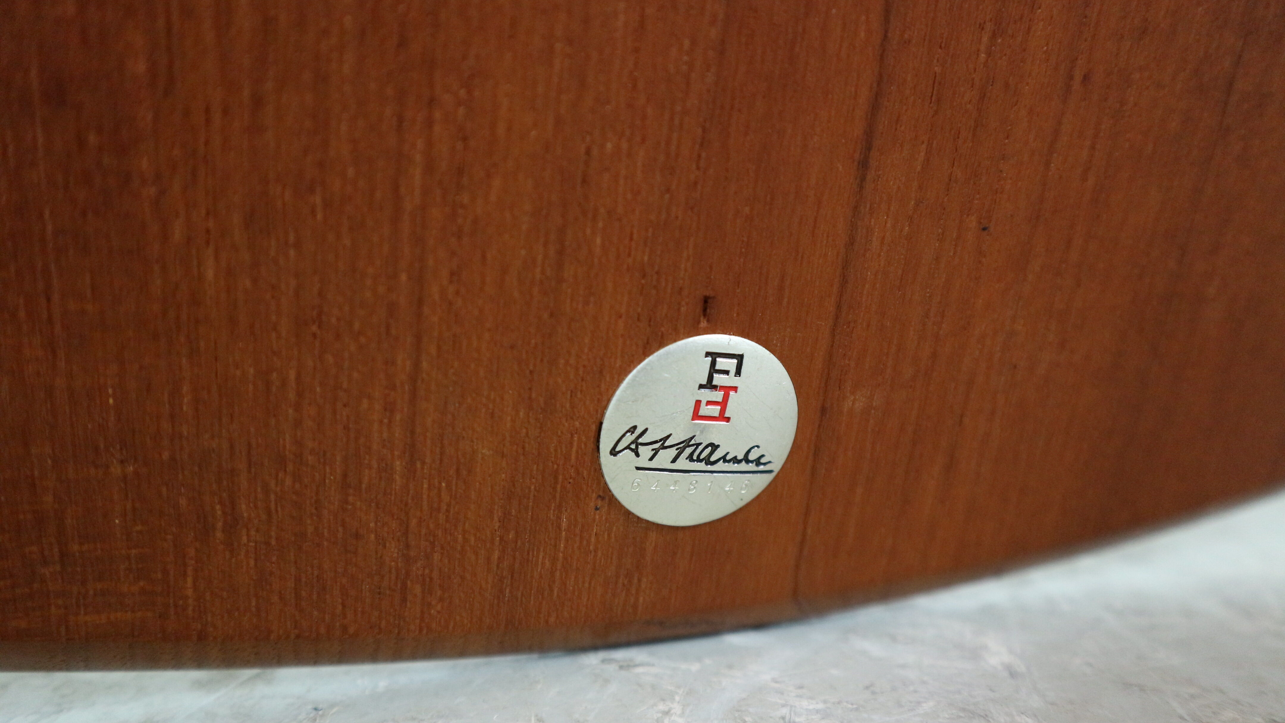 Peter Hvidt& Orla Mølgaard Nielsen Teak Round Coffee Table for France& Son, 1950