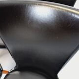 Set of 6 vintage Baumann Essor chairs in beech wood and skai