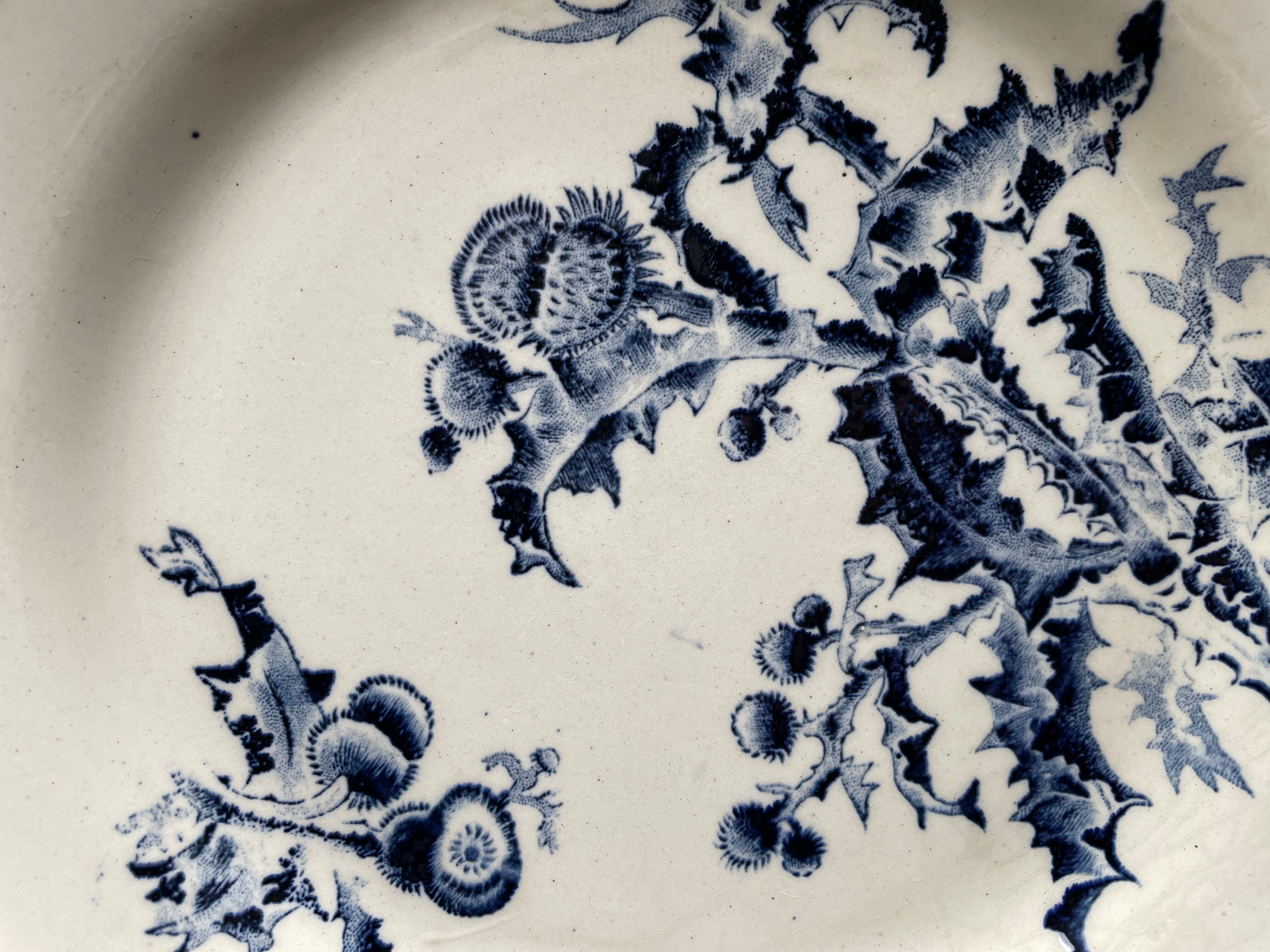 Flat plates Gien thistles