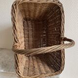 Panier rectangulaire osier ancien