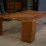 Leather coffee table 1970 " checkers "