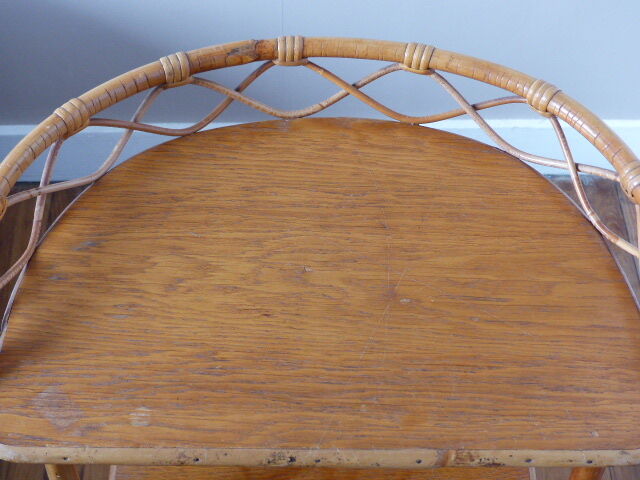 Rattan and bamboo 70's bedside