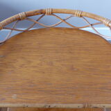 Rattan and bamboo 70's bedside