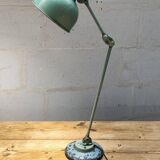 Old green industrial desk lamp