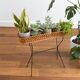 Rattan and metal plant holder 1960s
