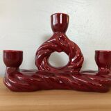 Enamelled ceramic candle holder