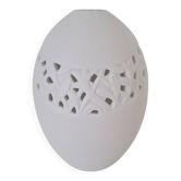 White porcelain egg vase