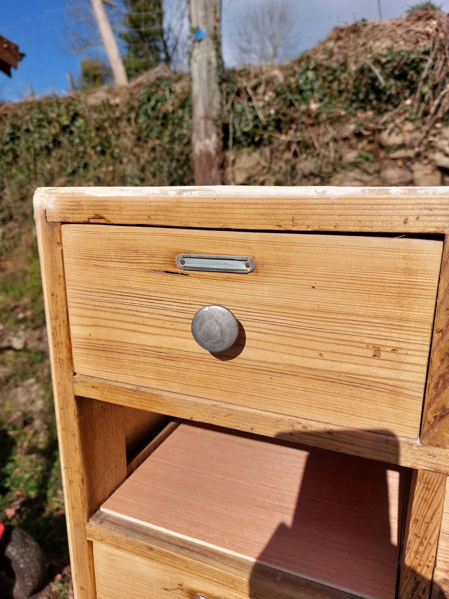 meuble de métier en bois, meuble à tiroirs