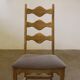 Chaises en chêne à dossier haut / échelle de style Henning Kjærnulf, années 1960, ensemble de 4