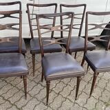 6 chairs meclchiorre bega for ponti circa 60s