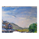 Landscape village old gouache bridge / paper 65/50cm