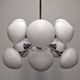 Sputnik chandelier with 12 frosted glass lights, Italy circa 1970.