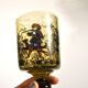 Roemer glass in bubble glass, enamelled, hunter Alfred TAUBE VOHENSTRAUSS Germany