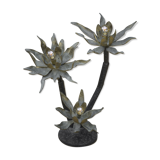 Bronze lamp with 3 Flowers 1960