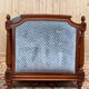 Louis XVI style sofa bed – Mahogany-stained beech & blue velvet