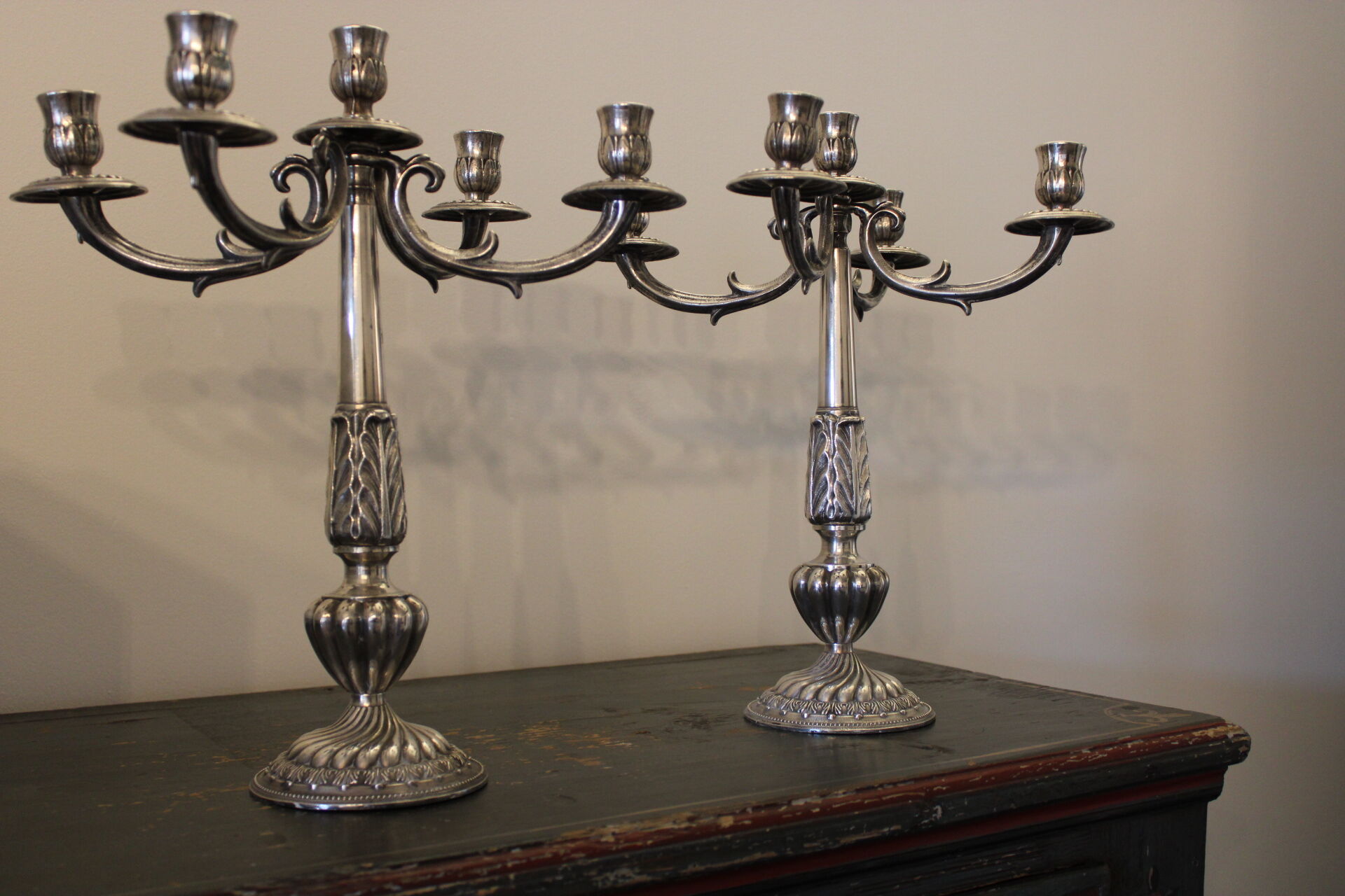 Pair of Louis XVI style chandeliers