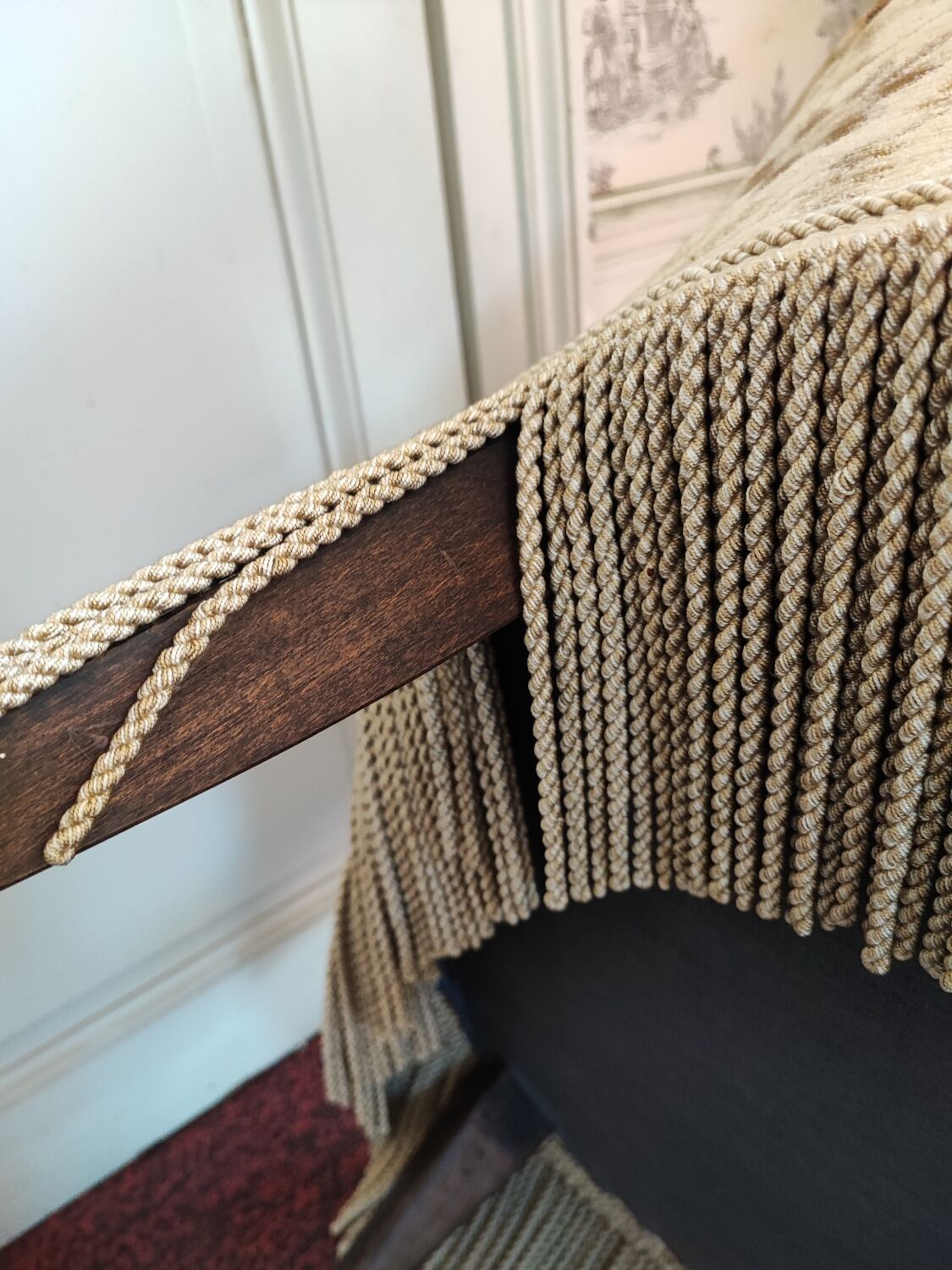 Vintage velvet toad armchair