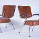Chaises cognac cuir - set de 2