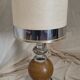 Vintage 1970 metal and ceramic lamp