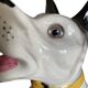 DESVRES earthenware dog with sulphide eyes, 1950