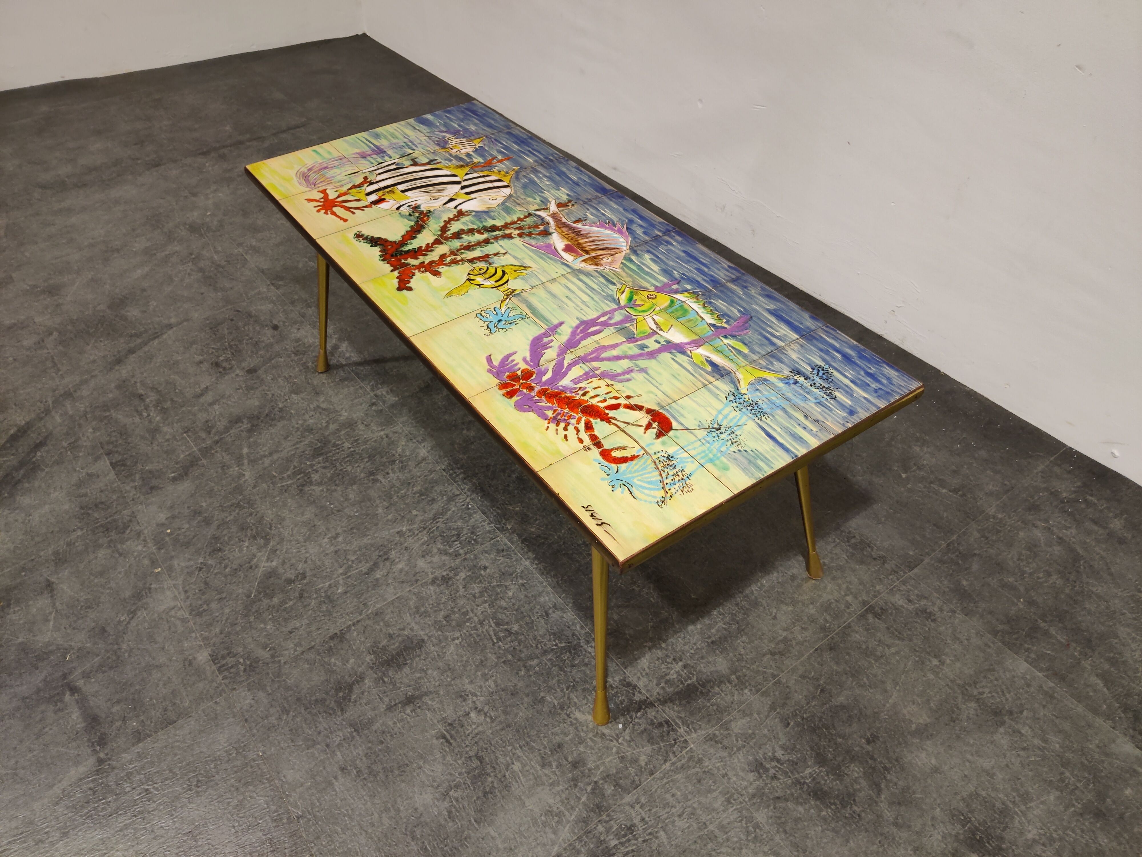 Mid century ceramic coffee table by Sigis, 1960s